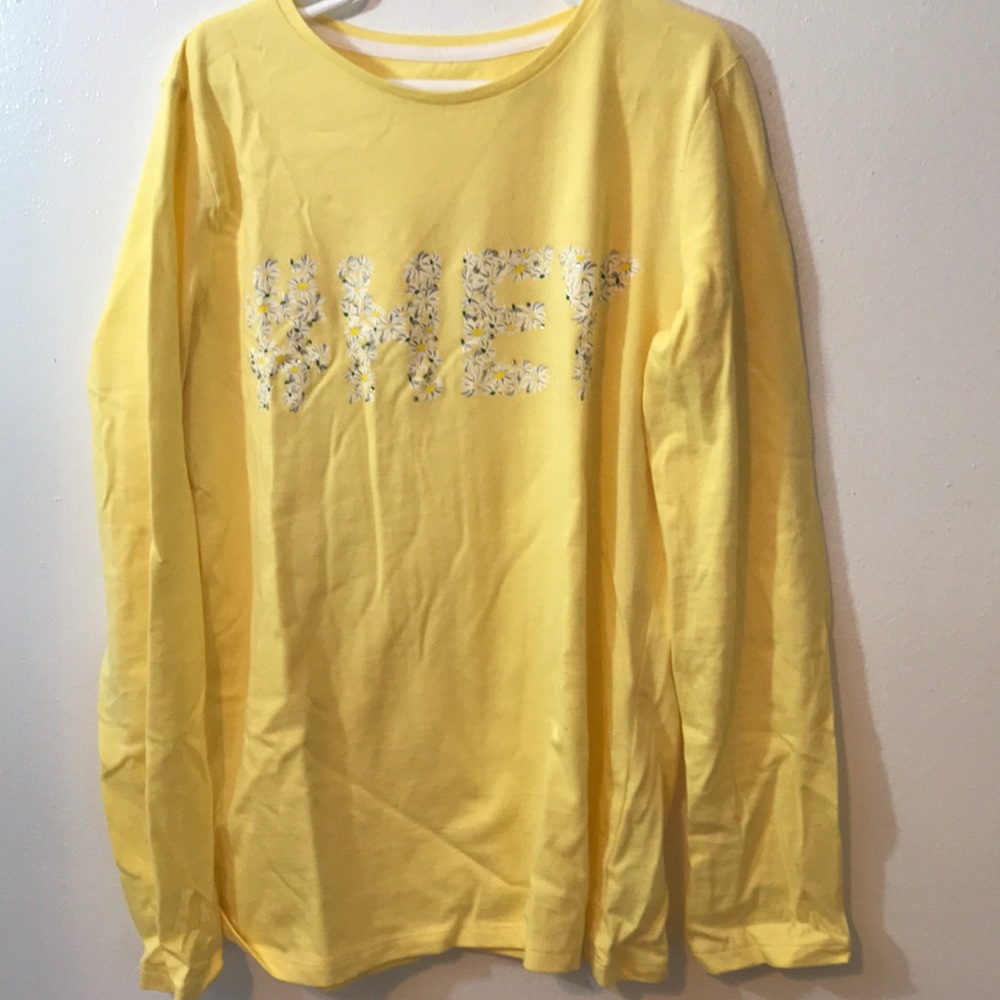 Je’Taime Paris Yellow Tee Shirt Sz 10-12 #hey XC